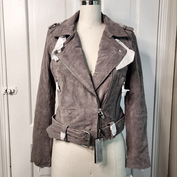 NWT BLANKNYC REAL SUEDE JACKET XS - Picture 1 of 8